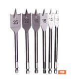 Set Brocas Planas 6 Piezas para Madera Harden